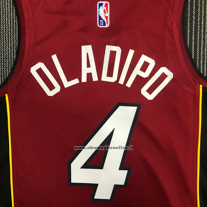 Maglia Miami Heat Victor Oladipo #4 Statement 2020-21 Rosso